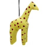 Yellow Girraffe Balsa Wood Ornament, Fair Trade Handmade from Nicaragua