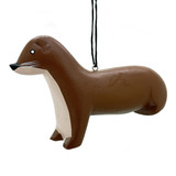 Brown Seal Balsa Wood Ornament, Fair Trade Handmade from Nicaragua