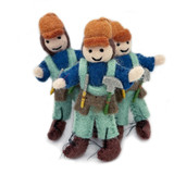 Felt Builder Construction Man Ornament / Decoration , Handmade Fair Trade from Nepal