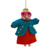 Felt Groovy Granny Ornament / Decoration , Handmade Fair Trade from Nepal