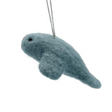 Felt Manatee Ornament / Decoration, Handmade Fair Trade from Nepal