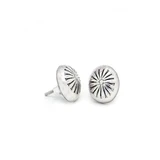 Native American Domed Circle Stud Earrings -Diné (Navajo)