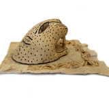 Vintage Pucuna Hooded Jaguar Mask - Handmade by the Ticuna of Colombia