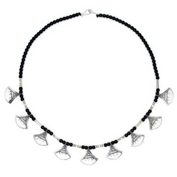 Tuareg Fine Silver Chat Chat Necklace by Elhadji Koumama, Handmade