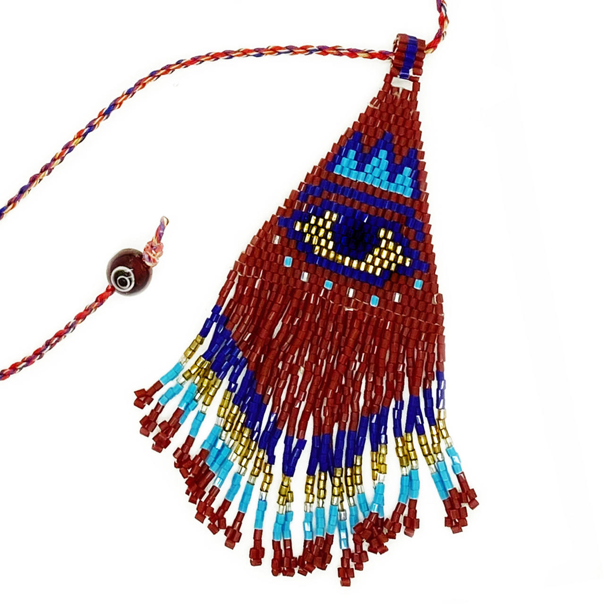 Gold Plated Necklace with Multicolored Evil Eye Beads – Sai Brazil