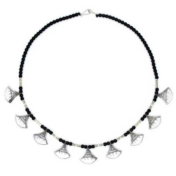Tuareg Fine Silver Chat Chat Necklace by Elhadji Koumama, Handmade