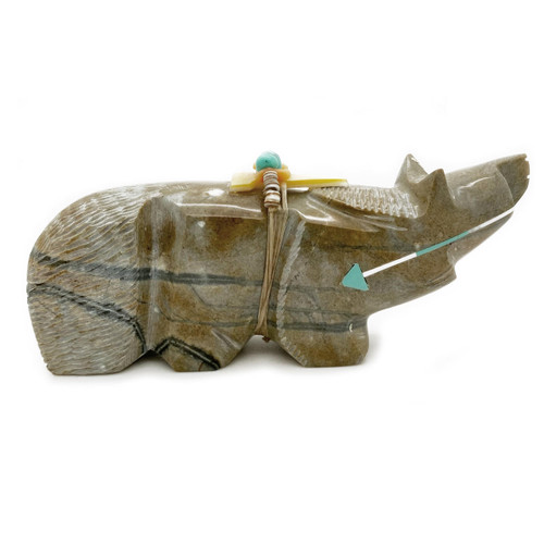 Coyote with Heartland Fetish by Diné - Laguna Artist Stewart Alonzo