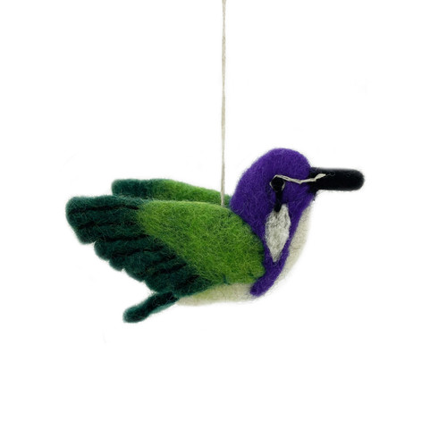 Felted Hummingbird Handmade Felt Costas Hummingbird Ornament, Fair Trade Needle Felted ...