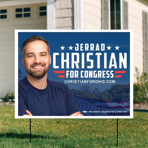 Jerrad Christian For Congress (24" x 18" Coroplast Yard Sign)
