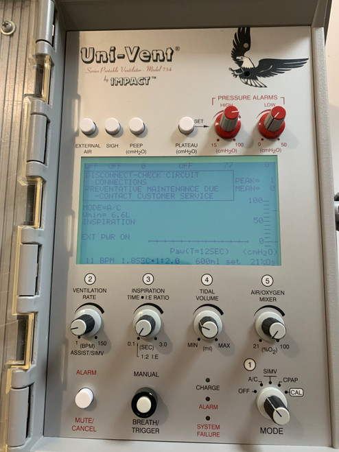 Impact 754 Eagle Uni-Vent Series Portable ”battery removed”