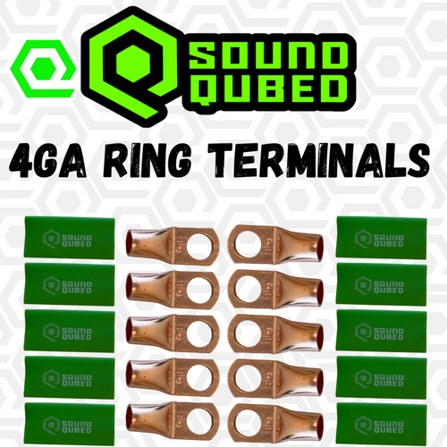 4 Gauge Soundqubed Ring Terminals (3/8" hole)