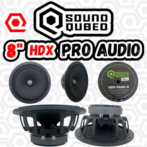 Soundqubed HDX Series Pro Audio 8" Speaker (single)