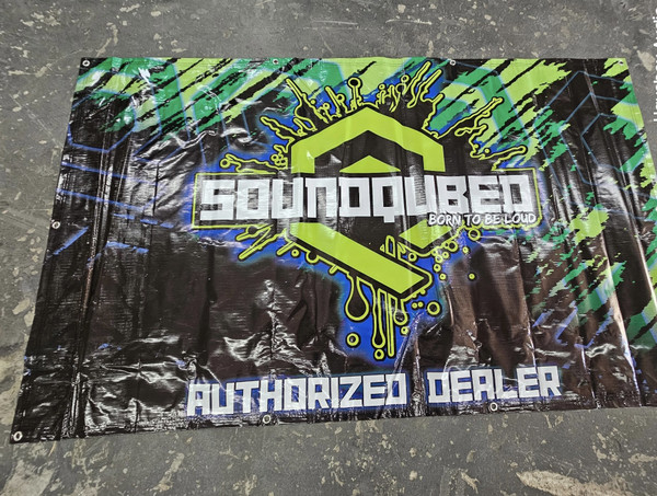 3'x5' Green Authorized Dealer SoundQubed Banner 2025