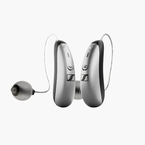 Sennheiser All-Day Clear OTC Hearing Aids – Silver/Black
