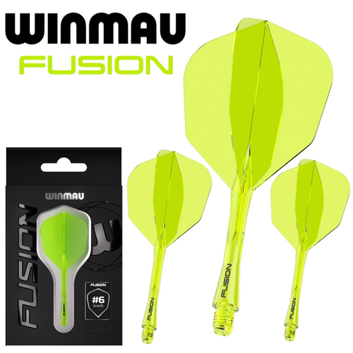 Winmau Fusion #6 Integrated Flight & Shaft – Yellow