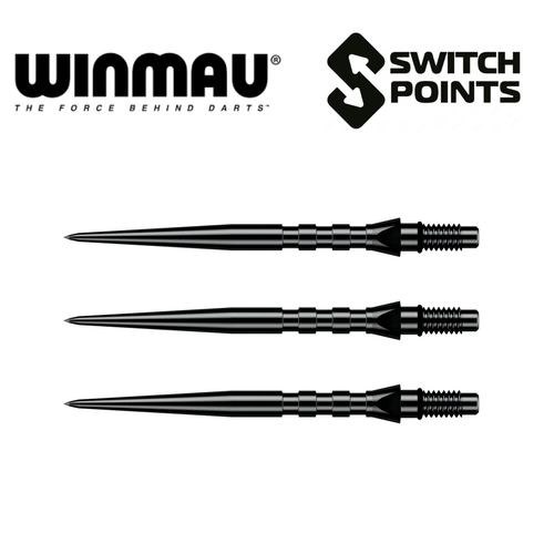 Winmau Switch Points - Grooved Black