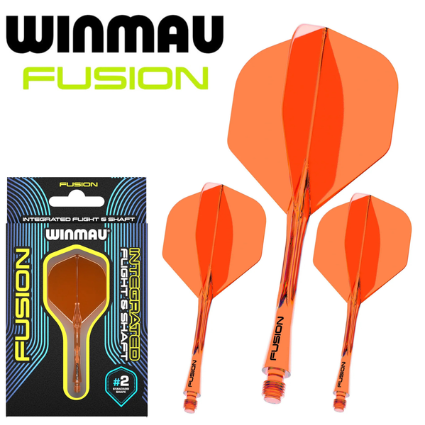 Winmau Fusion #2 Integrated Flight & Shaft - Neon Orange