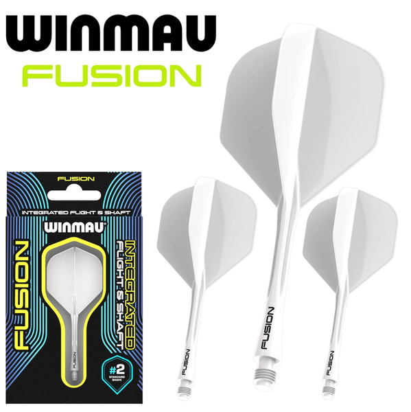 Winmau Fusion #2 Integrated Flight & Shaft - White