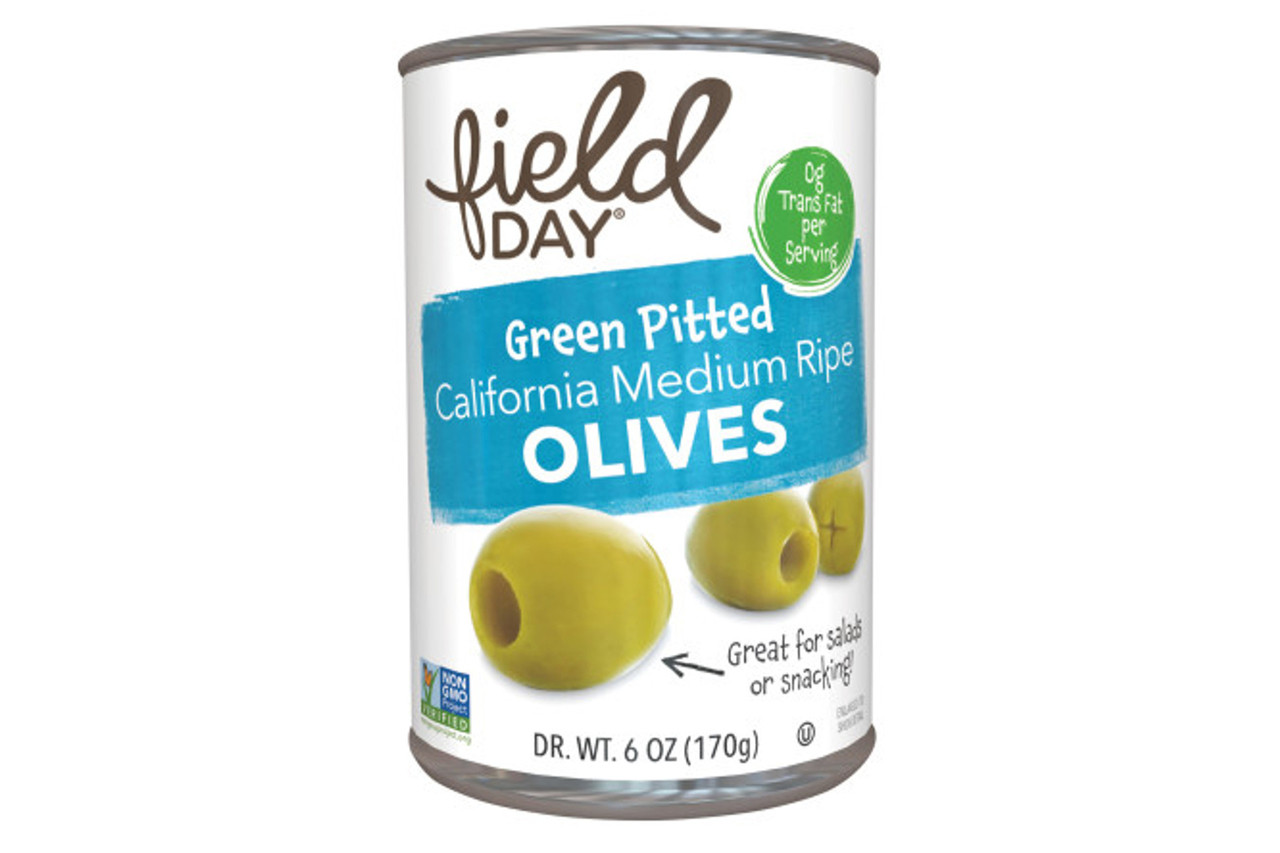 Field Day Green Pitted Med Ripe Olives - 6 oz - Desert Spoon Food Hub