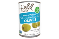 Field Day Olives, Green Pitted, Med Ripe - 6 oz