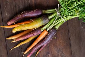 Organic Rainbow Carrots  - bunch