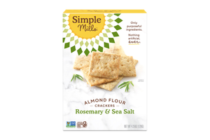 Simple Mills Rosemary & Sea Salt Almond Flour Crackers - 4.25 oz