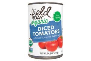 Field Day Organic Diced Tomatoes, No Salt Added - 14.5 oz