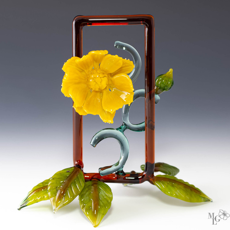 We are wonderfully connected, entangled, interwoven with nature & all creation. This gorgeous glass botanical sculpture represents a sense of hope and working together