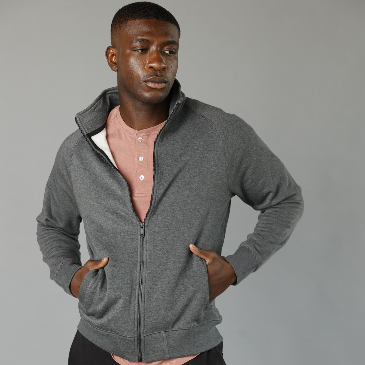 Men's French Terry Track Jacket | Sustainable Cotton Men's French Terry Track Jacket | Sustainable Cotton