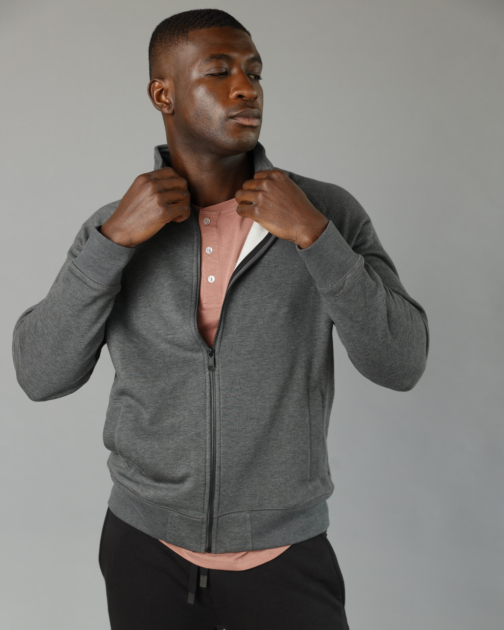 Men's French Terry Track Jacket | Sustainable Cotton & Comfort