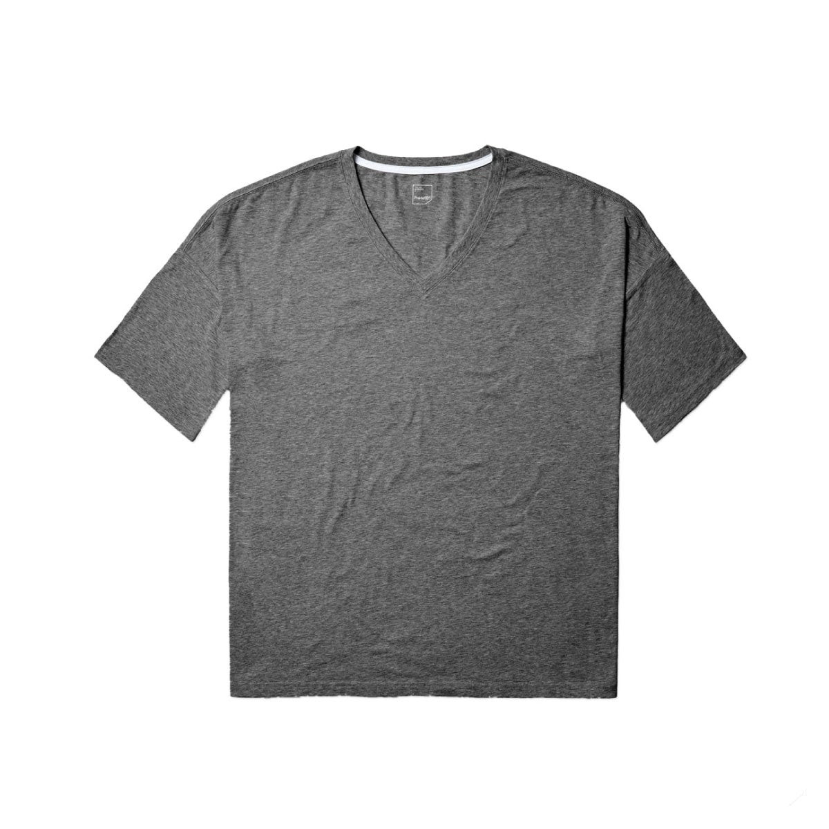 Men's Oversized V-neck Cotton T-Shirt | Boxy Fit
