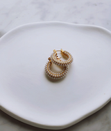 Capri Pearl Hoop Earrings Capri Pearl Hoop Earrings
