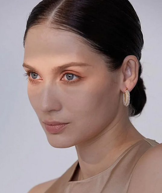 Capri Pearl Hoop Earrings Capri Pearl Hoop Earrings