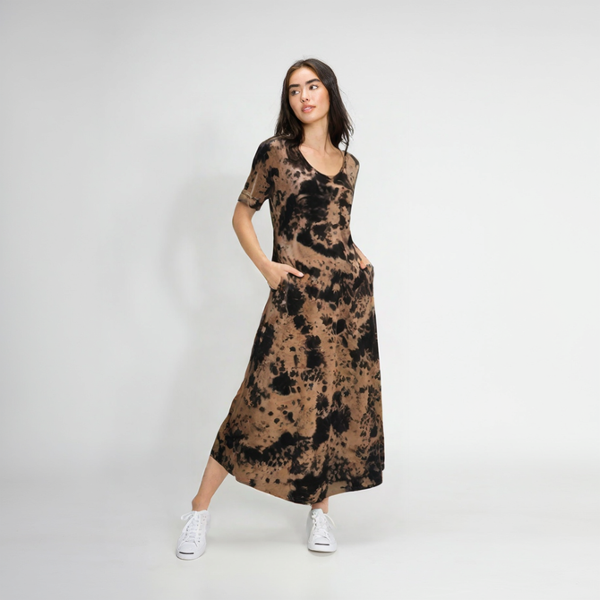 Dip dye maxi dress with pockets