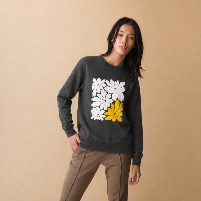 Floral Print Crewneck Sweatshirt | Women