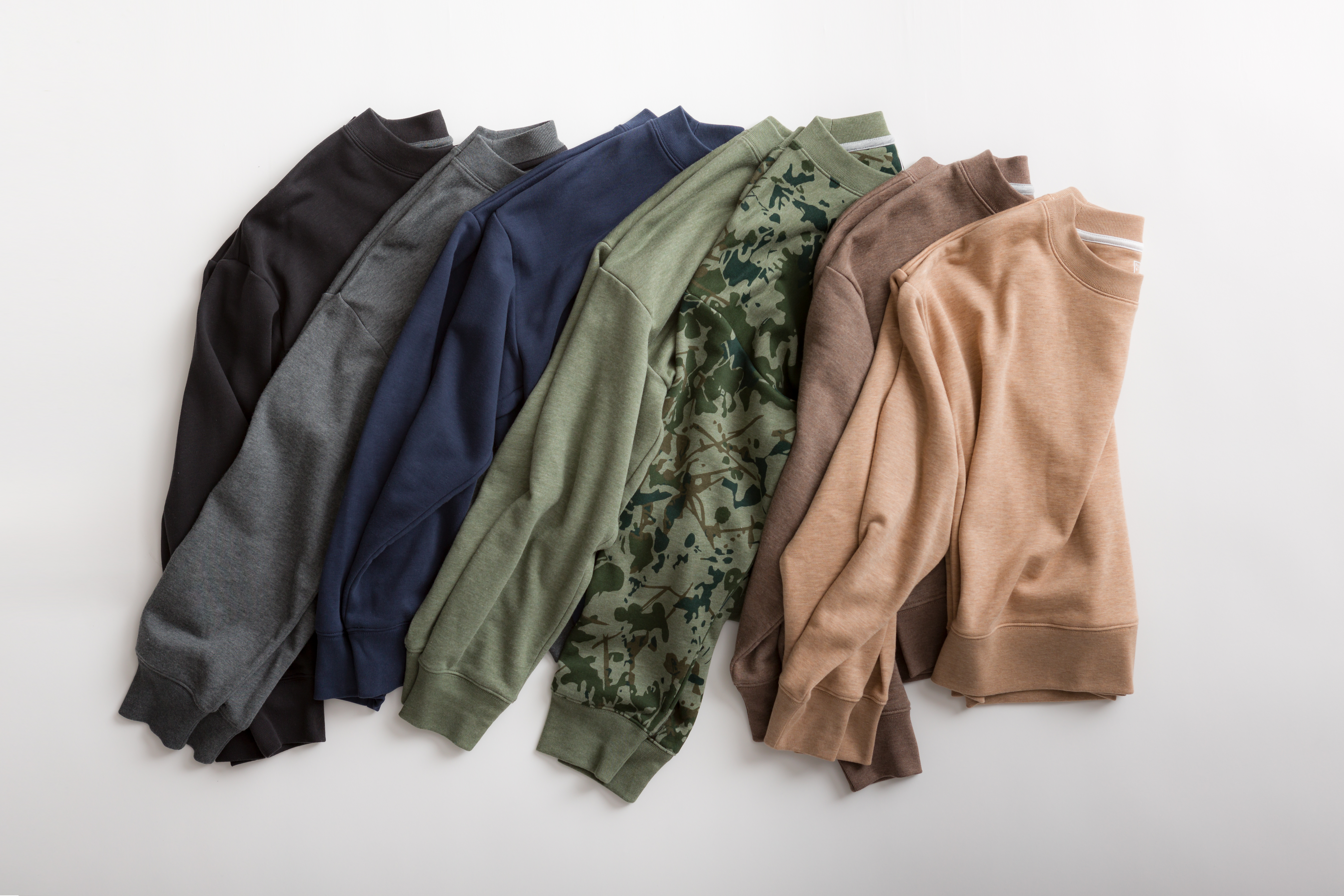 French Terry Knit long sleeved shirts in various colors