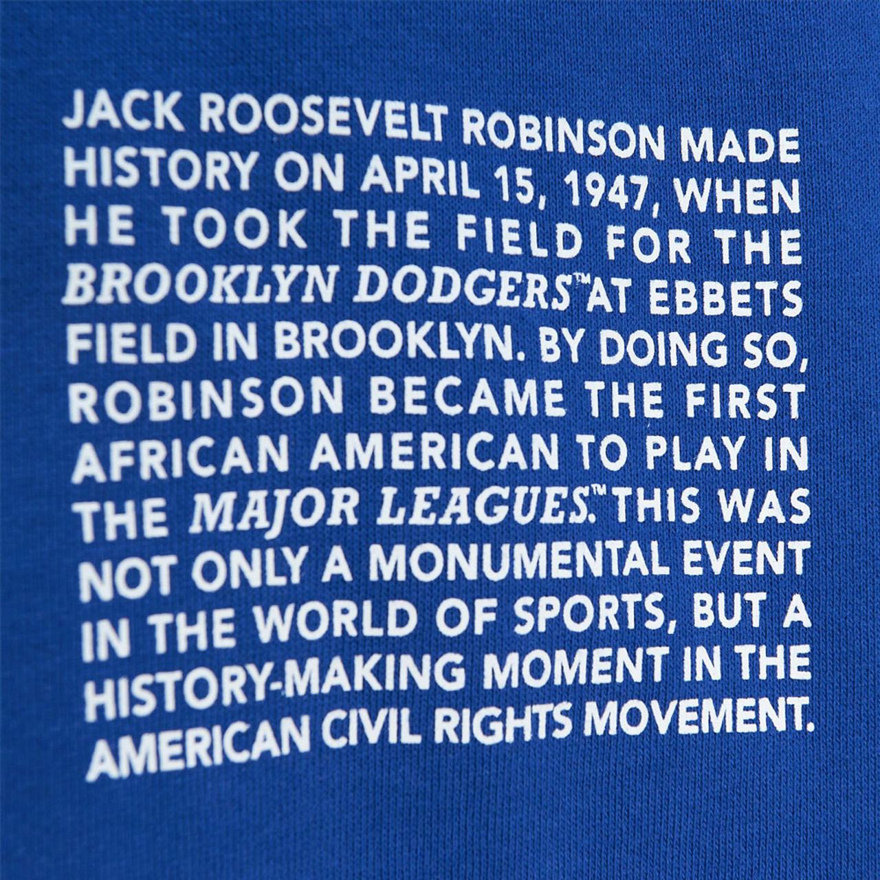 Jackie Robinson Brooklyn Dodgers Sublimated Player Tee