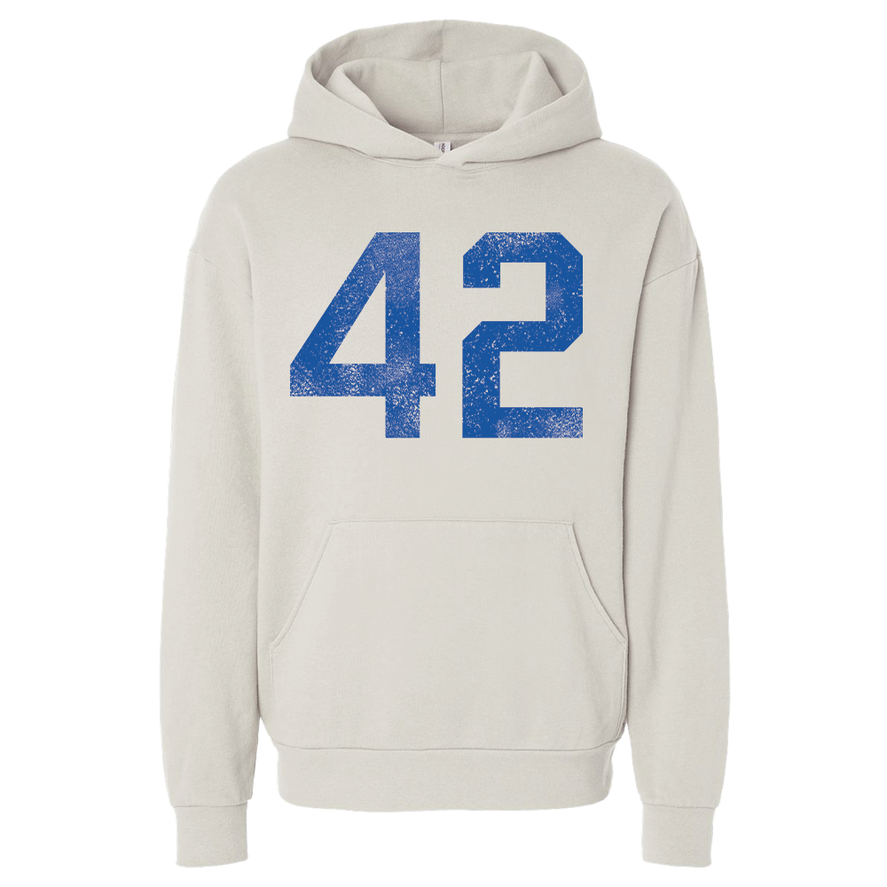 Jackie Robinson Hooded Sweatshirt - Natural - JRM Sportservice, INC.