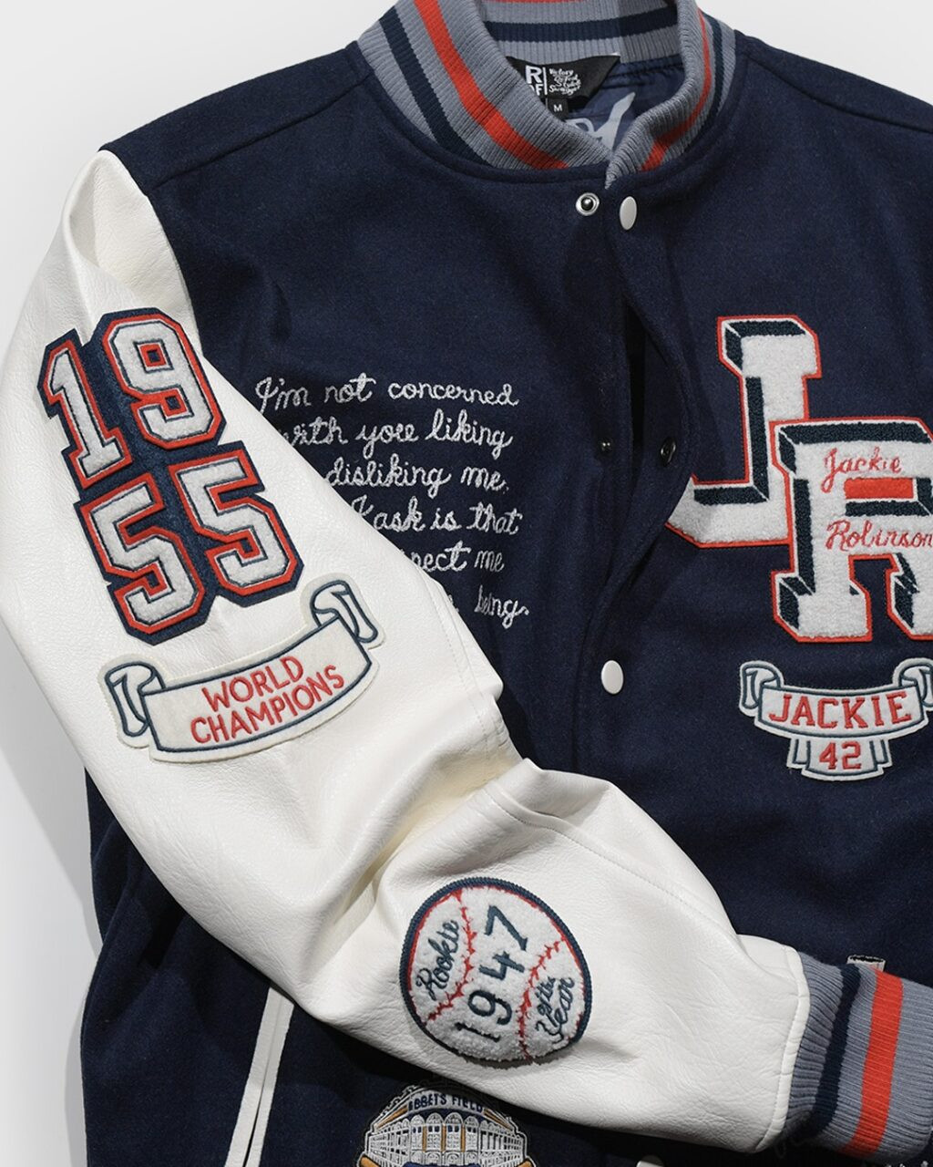 JACKIE ROBINSON BROOKLYN VARSITY JACKET BY ROOTS OF FIGHT - JRM