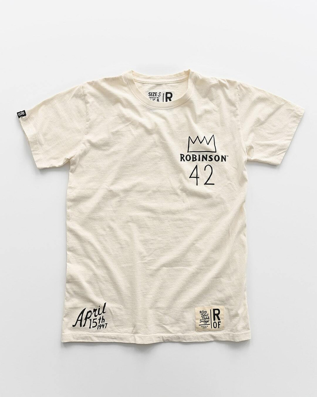 Jackie Robinson 42 CROWN VINTAGE TEE BY ROOTS OF FIGHT - JRM