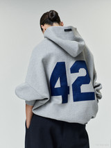 JACKIE ROBINSON DAY 42 FOG FLEECE HOODY