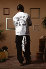 WHITE SHORT SLEEVE HEAVYWEIGHT GARMENT DYED T SHIRT
