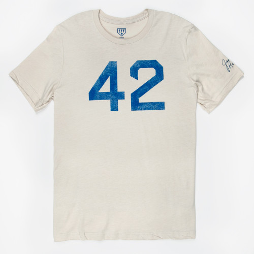 Jackie Robinson Perfect 42 T-Shirt - CREAM
