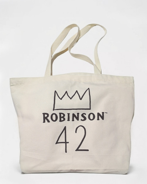 JACKIE ROBINSON VINTAGE IVORY TOTE BAG