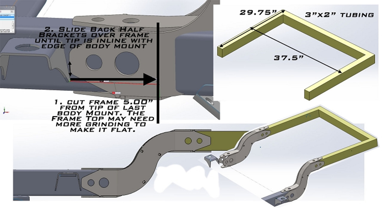 Buy TJ/YJ Back Half Frame Kit Artec Industries FK0002 Artec Industries at  JeepHut Off-Road