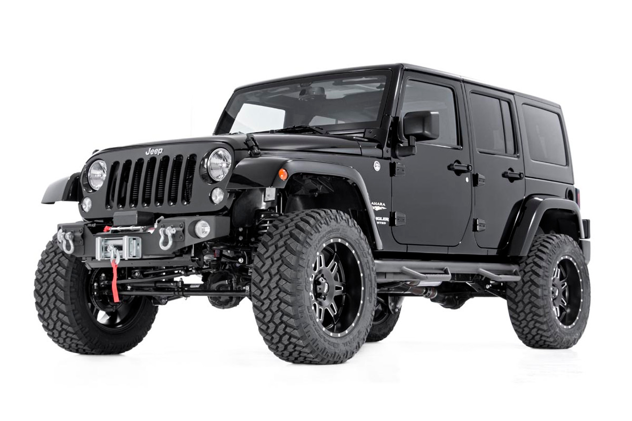 white lifted jeep wrangler 4 door