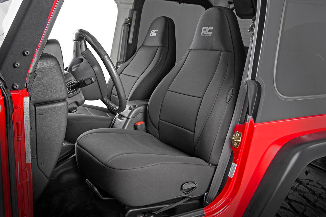 Jeep Neoprene Seat Cover Set | Black [97-02 Wrangler TJ]