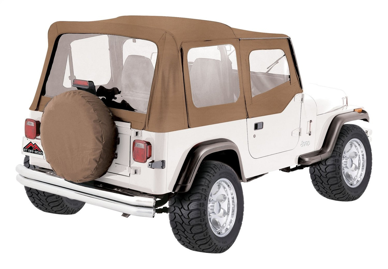 Buy Complete Top for 1987-1995 Jeep YJ Wrangler w/ Soft Upper Doors  CT20037-RT Rough Trail at JeepHut Off-Road