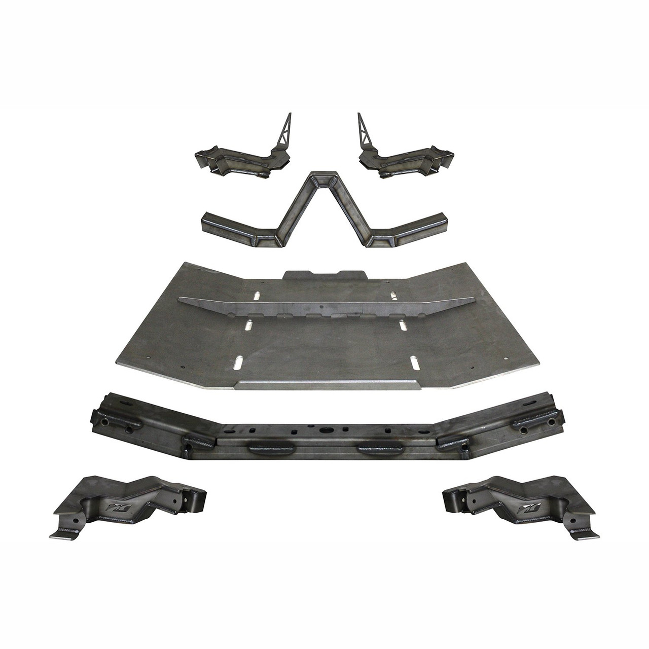 Link Suspension Bracket Kit With Skid Plate For 07-11 Jeep JKU Bare Steel  Motobilt
