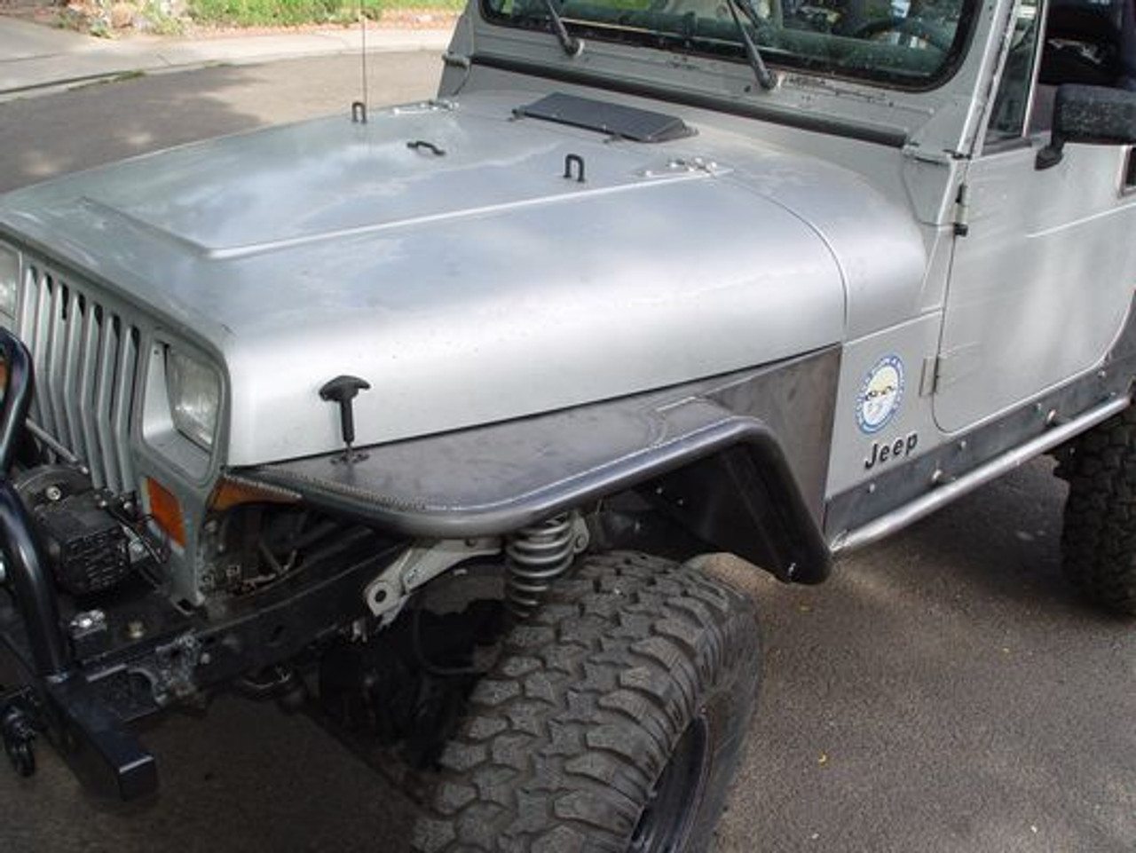 Buy YJ Front Tube Fender 4.5 Inch Flare Full Replacement 87-95 Wrangler YJ  TNT Customs Y45F-TNT TNT Customs at JeepHut Off-Road